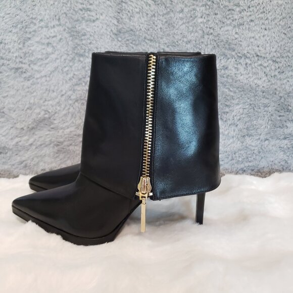 Steve Madden Renee Leather foldover pointed toe Booties Women's Sizes Night out - Picture 5 of 12